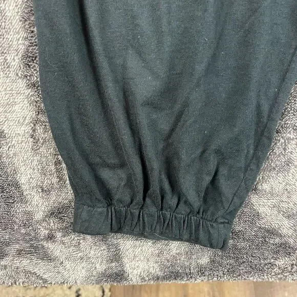 Vtg 80's Nike Sweatpants Tapered Leg Pockets Black Men's L Drawstring - Picture 12 of 13